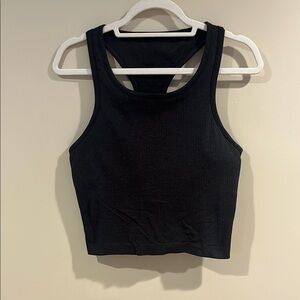 lululemon athletica ebb to street Black Tank Top